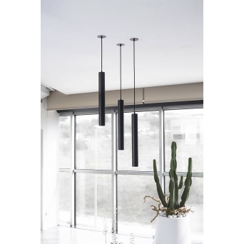 Lampada moderna cilindro a sospensione Atmos45 GU10 nero 