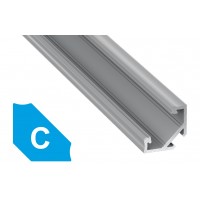 Profilo in alluminio C grigio