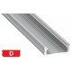 Profilo in alluminio D grigio