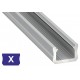 Profilo in alluminio X grigio